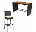 7 Pieces Patio Rattan Wicker Dining Furniture Set - Image 4