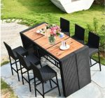 7 Pieces Patio Rattan Wicker Dining Furniture Set - Image 5