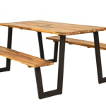 70 Inch Dining Table Set with Seats and Umbrella Hole