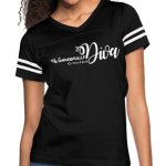 Short Sleeve T-Shirt "Wonderfully Created Diva " Graphic Vintage Sport Design In Black White