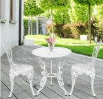 3 Pieces Patio Table Chairs Furniture Bistro Set - Image 6