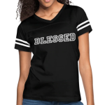 Short Sleeve T-Shirt "Blessed " Graphic Vintage Sport Design In Black White