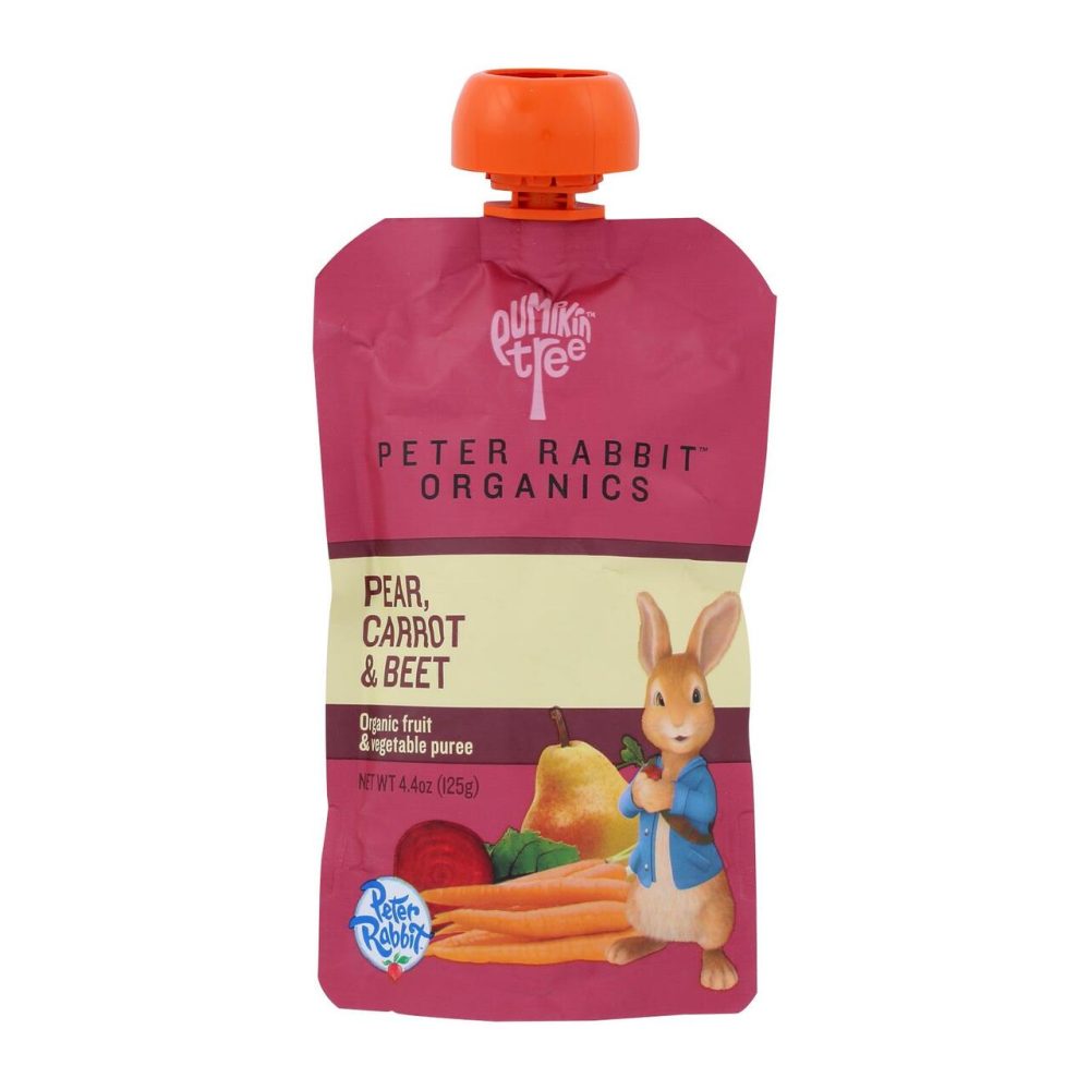 Baby Food 10pk Peter Rabbit Organics Pear Carrot & Beet Flavor 4.4oz Pouches - Image 1