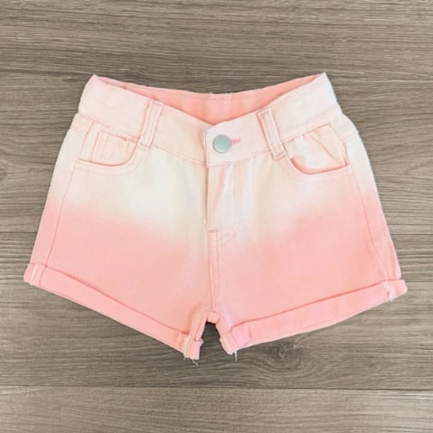 Screenshot 2022-06-02 3.15.44 PM Girls Shorts Pink Ombre Denim - Image 1