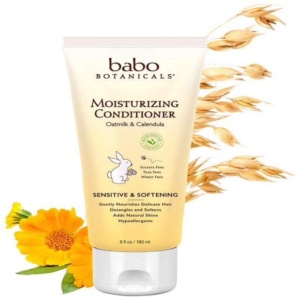 bbbabyconditioner Baby Conditioner Babo Botanicals Moisturizing Oatmilk & Calendula 6oz - Image 1