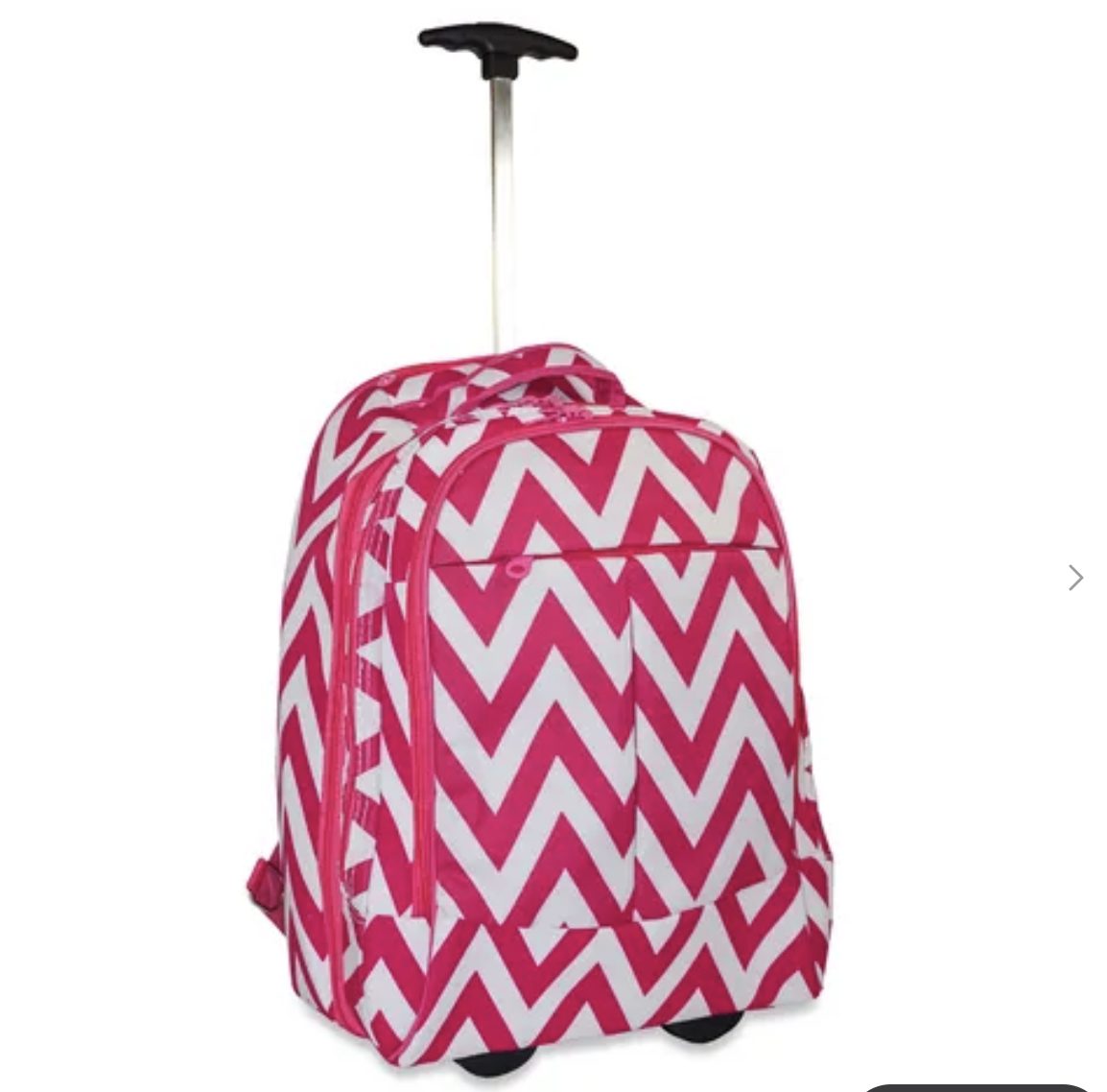 Screen Shot 2022-07-30 at 10.43.37 PM Rolling Laptop Backpack Chevron Design In Pink - Image 1