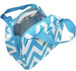 Lunch Bag Chevron Design In Teal Blue - Image 2