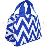 Lunch Bag Chevron Design In Royal Blue