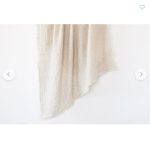 Throw Blanket Linen Crinkled Double Weave