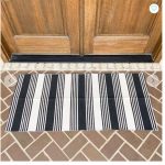 Door Rug Modern Farmhouse Printed Vertical Stripe 24x52