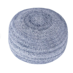 Pouf Hand Crochet Indigo