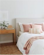 Linen Throw Pillow Soft Pink - Image 2