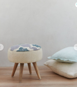 Linen Throw Pillow So Soft Light Blue Fringe - Image 8