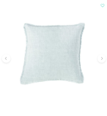 Linen Throw Pillow So Soft Light Blue Fringe - Image 10