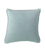 Linen Throw Pillow Cross-Dye So Soft Blue & Beige - Image 2