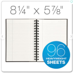 Spiral Notebooks College Rule 8.25 X 5.88 - TOPS Royale Wirebound Gray & Black Cover 96 Sheet Count - Image 2