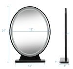 Lighted Vanity Mirror Hollywood Makeup Design In Black - Image 3