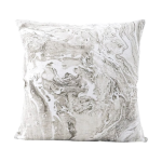 Linen Throw Pillow Marbled Grey