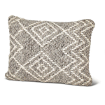 Handwoven Throw Pillow Diamond Grey 14x20