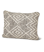Handwoven Throw Pillow Diamond Grey 14x20