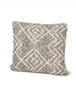 Handwoven Throw Pillow Diamond Grey 20x20