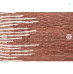 Handwoven Throw Pillow Terracotta Striped 14x20 - Image 3
