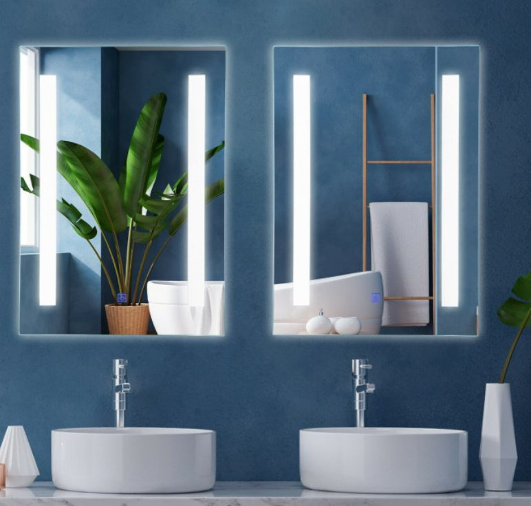 7 Lighted Mirror Wall Mounted Bathroom Modern Vanity 27.5-Inch LED - Image 1