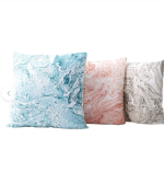 Linen Throw Pillow Marbled Grey - Image 4