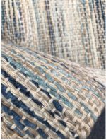 Area Rug Handmade Jute Woven Carpet Beige Indigo - Image 8