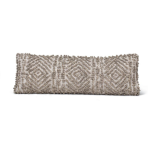 Handwoven Throw Pillow Patterned Mocha 14x40