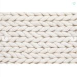 Bench 47" Handwoven White Braided - Image 2