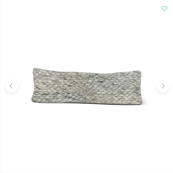 8 Handwoven Throw Pillow Clean Grey 14x40 - Image 1