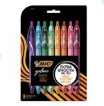 Gel Pens Medium Point 0.7mm - BIC Gel-ocity Retractable Assorted Ink 8pk - Image 2
