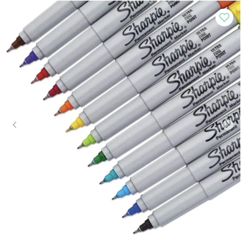 Permanent Markers Ultra Fine Tip Assorted Ink - Sharpie 12pk - Image 6