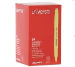Highlighters Pocket Style  - Universal Chisel Tip Fluorescent Yellow Ink 36pk