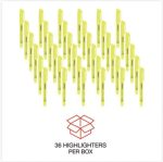 Highlighters Pocket Style  - Universal Chisel Tip Fluorescent Yellow Ink 36pk - Image 4