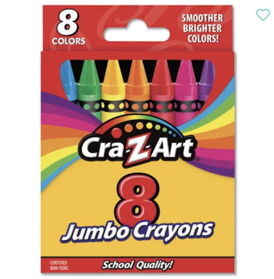 Screen Shot 2022-08-06 at 12.58.10 PM Jumbo Crayons Assorted Colors - Cra-Z-Art 8 Count 3pk - Image 1