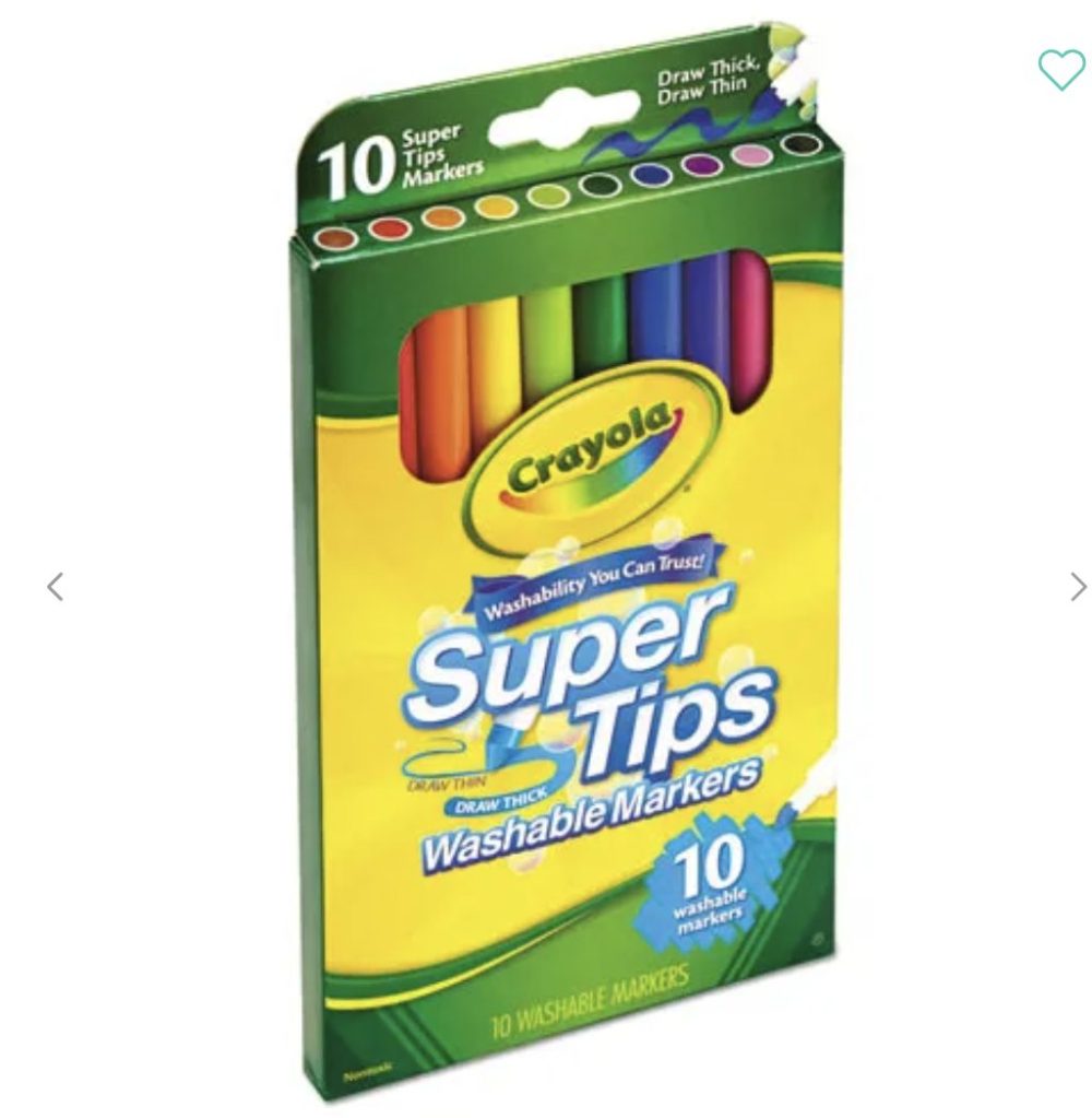 Markers Washable Assorted Colors Fine/broad Bullet Tips - Crayola Super Tips 10pk - Image 4