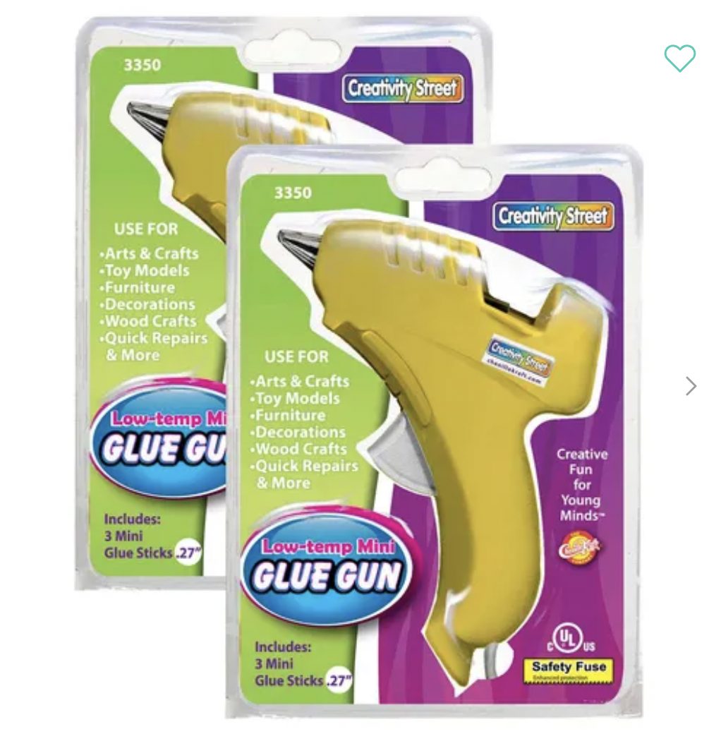 Screen Shot 2022-08-10 at 10.21.45 AM Mini Glue Gun With 3 Glue Sticks - Creativity Street Yellow Low-Temp 2pks - Image 1