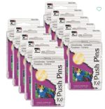Push Pins Assorted Colors 100 Count 10pk