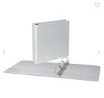 Binder 3 Ring 2" Capacity 8.5 X 11 Slant-ring View - Universal White 4pk - Image 2
