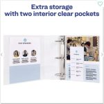 Binder 3 Ring 1" Capacity 8.5 X 11 Economy View Binder With Round Rings - Avery White - Image 4