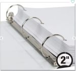 Binder 3 Ring 2" Capacity 8.5 X 11 Earth's Choice Biobased Economy Round Rings - Samsill In White - Image 3