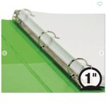Binder 3 Ring 1" Capacity 8.5 X 11 Earth’s Choice Biobased Durable Fashion View - Samsill Lime Colored 2pk - Image 8