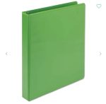 Binder 3 Ring 1" Capacity 8.5 X 11 Earth’s Choice Biobased Durable Fashion View - Samsill Lime Colored 2pk - Image 5