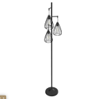 Floor Lamp Tree 67 Inch Industrial Metal 3-Light