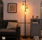 Floor Lamp Retro Steady 3-Head Hanging Amber Glass Shade - Image 6