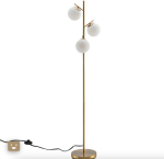Floor Lamp Triple Globe Bulb Bases with Foot Switch