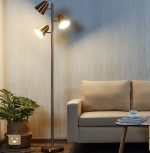 Floor Lamp 64 Inch 3-Light LED Reading Light for Living Room Bedroom In Gold - Image 8
