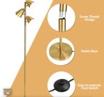 Floor Lamp 64 Inch 3-Light LED Reading Light for Living Room Bedroom In Gold - Image 6